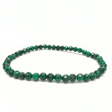 Malakit, fasetterat armband 4 mm