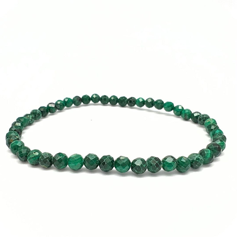 Malakit, fasetterat armband 4 mm