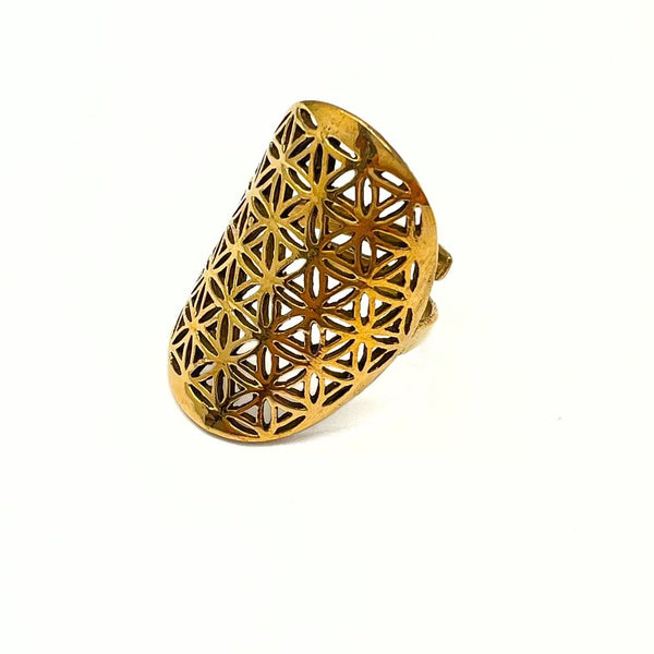 Flower of Life Ring in silver
