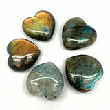 Labradorite, crystal heart