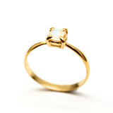 Regnbågsmånsten ring i guld vermeil