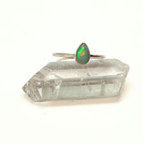 Opal droppe silverring