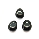 Onyx halsband med silver eller guldpläterad kedja