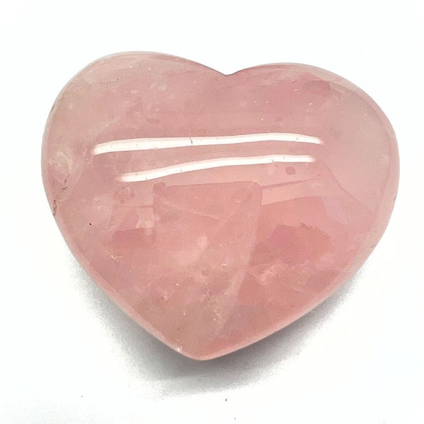 Rose quartz, large faceted heart