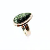 Serafinit, unik silverring storlek 9