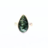 Serafinit, unik silverring storlek 9