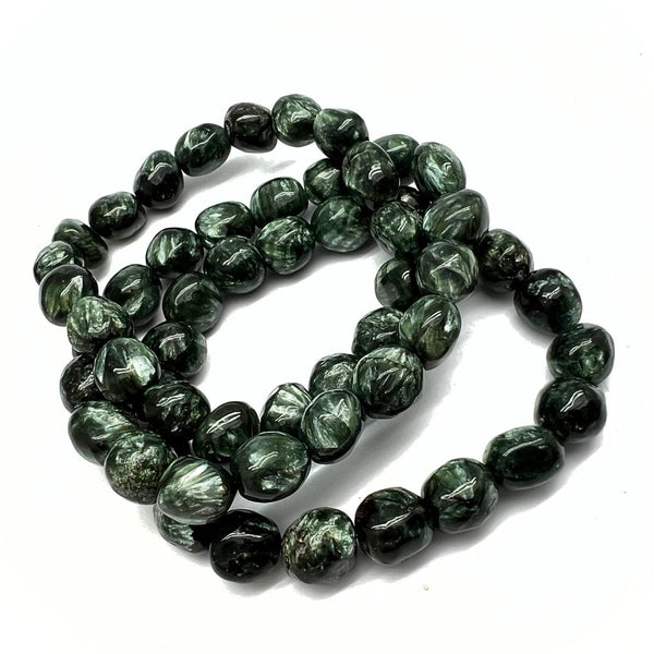Serafinit, trumlat sten armband