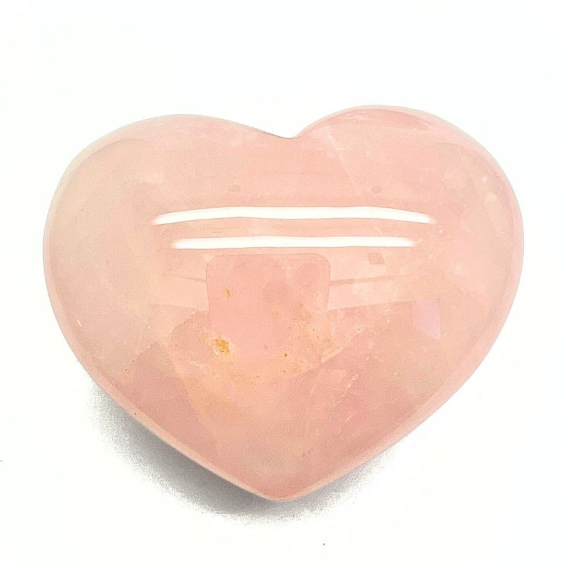 Rose quartz, large faceted heart
