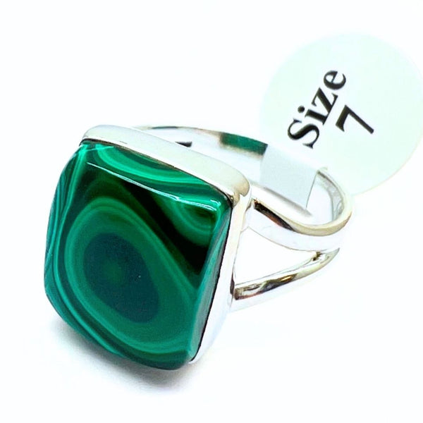 Malachite, top class silver ring