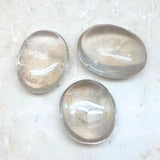 Smoky quartz, light transparent hand polished from Madagascar