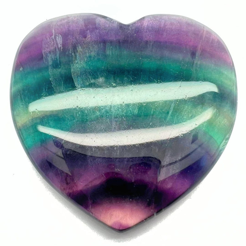 Fluorite big heart rainbow fluorite in fantastic AA quality