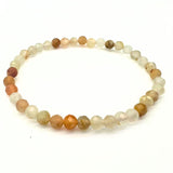 Månsten, fasettslipat armband 4 mm