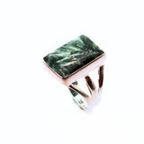 Serafinit, unik silverring storlek 6