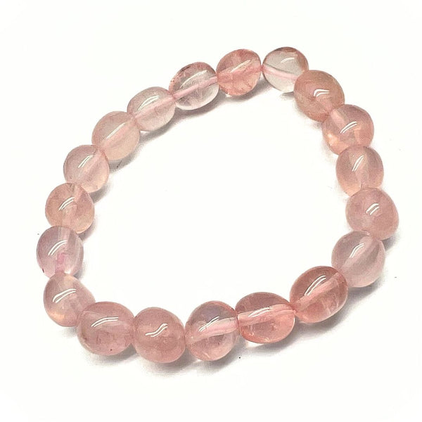 Rose quartz tumbled bracelet