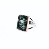 Serafinit, unik silverring storlek 6