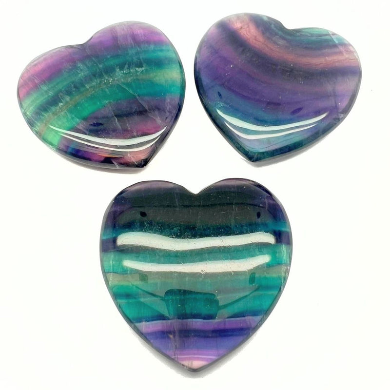 Fluorite big heart rainbow fluorite in fantastic AA quality