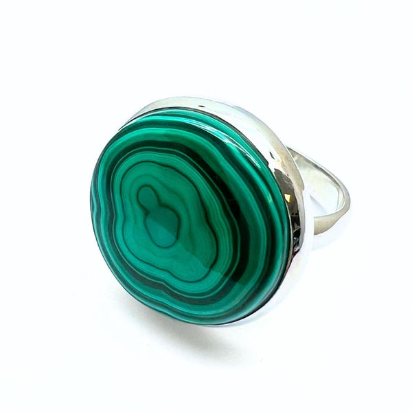 Malachite, top class silver ring
