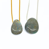 Labradorite necklace with silver or gold plated chain