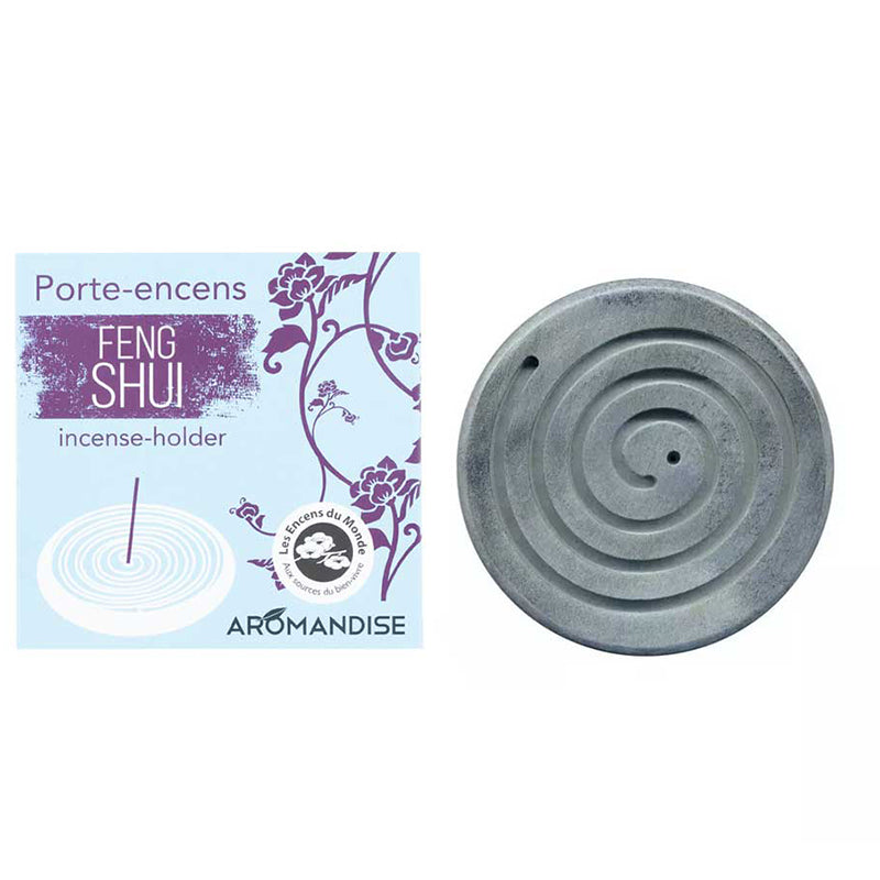 Incense holder Feng Shui round made of stone