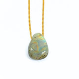 Labradorite necklace with silver or gold plated chain