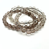 Smoky quartz, bracelet with 8 mm A quality beads
