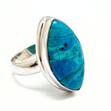 Krysokolla silverring i toppklass stl x