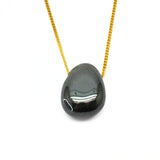 Hematite necklace with silver or gold-plated chain