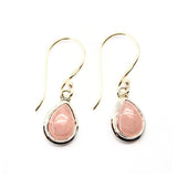 Earring rose quartz drop