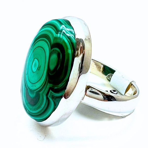 Malachite, top class silver ring