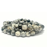 Rutile quartz, black rutiles 8 mm bracelet