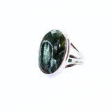 Serafinit, unik silverring storlek 8