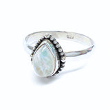 Regnbågsmånsten, droppe i filigran