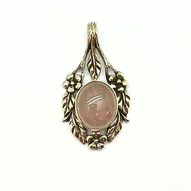 Rainbow moonstone, flower filigree pendant