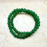 Jade Malaysian färgförstärkt armband 6 mm i 2 storlekar