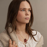 Muscovite necklace with silver or gold-plated chain