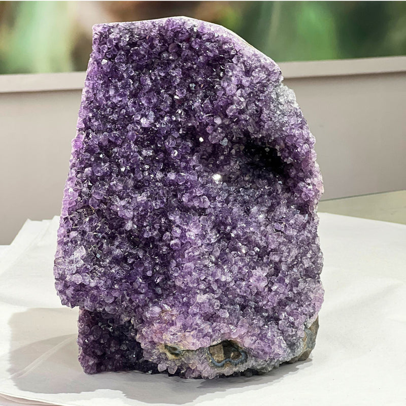 Amethyst cluster standing