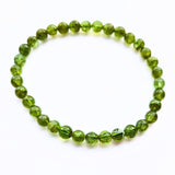 Peridot round 6mm beads bracelet