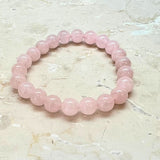 Rose quartz bracelet 4, 6 or 8 mm beads