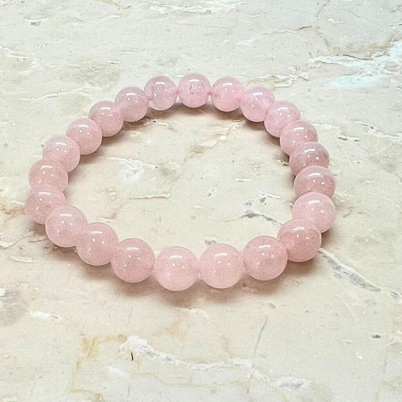 Rose quartz bracelet 4, 6 or 8 mm beads