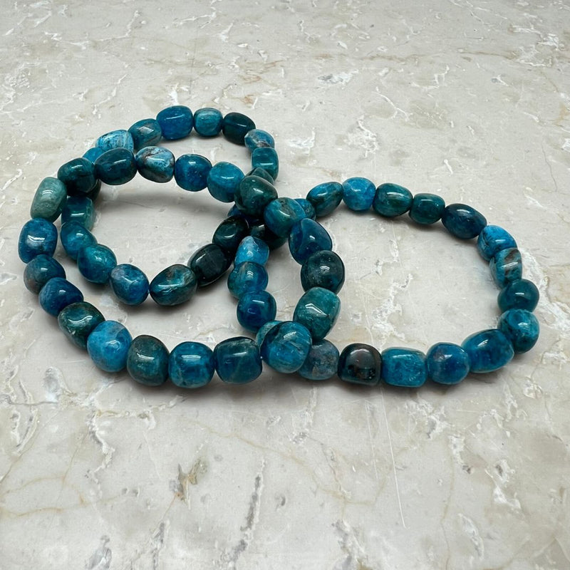 Apatite, tumbled bracelet