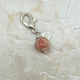 Sunstone charm silver or gold