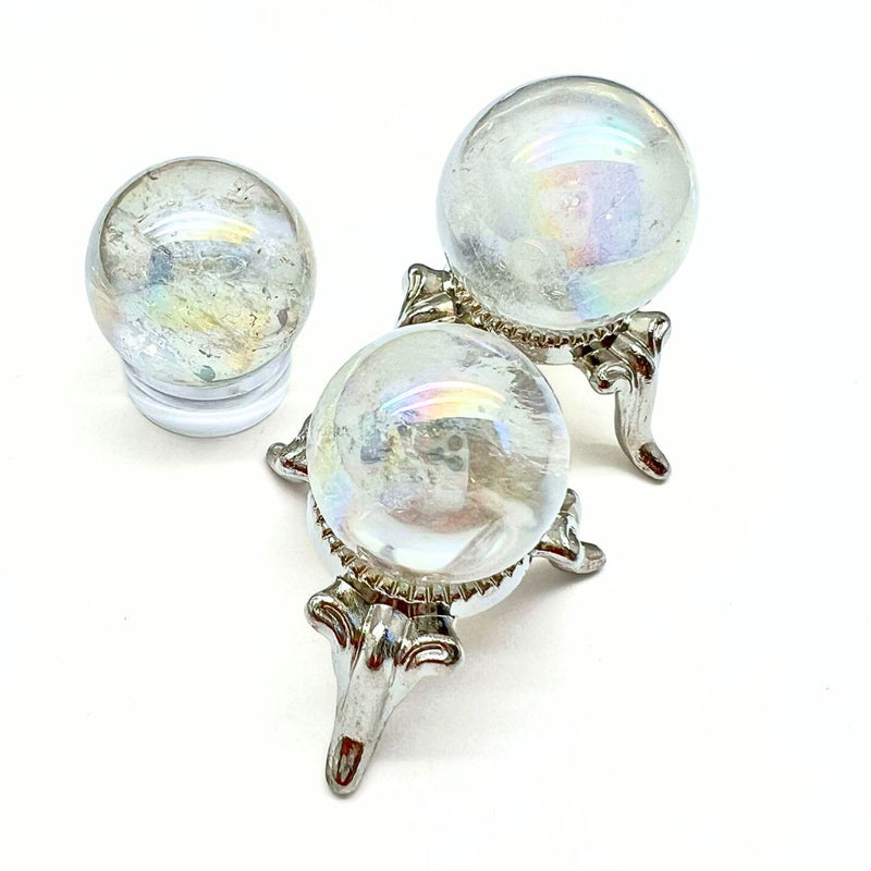 Rock crystal, aurora borealis crystal ball
