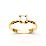 Regnbågsmånsten ring i guld vermeil