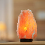 Saltlampa, med el och glödlampa