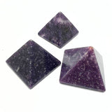Lepidolite, cut pyramid