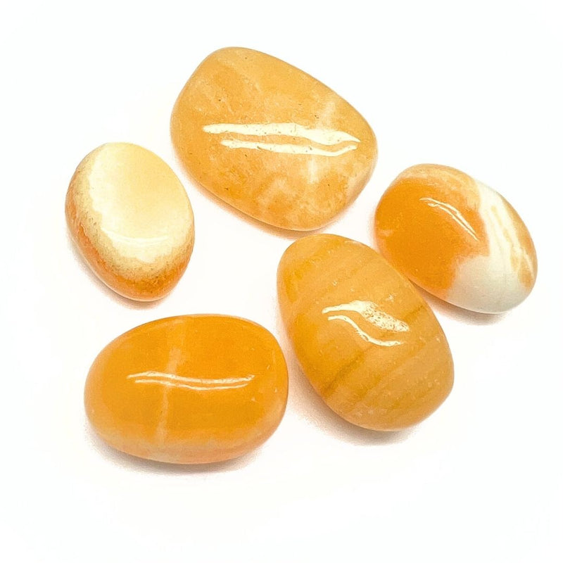 Calcite orange, tumbled A quality