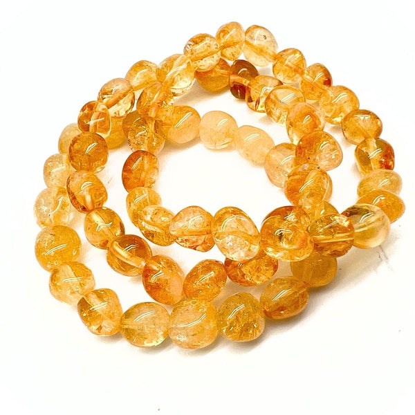 Citrine, tumbled small stone bracelet