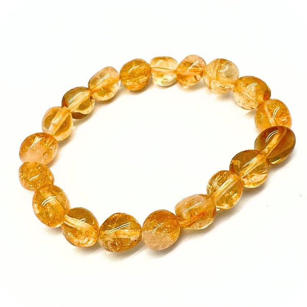 Citrine, tumbled small stone bracelet
