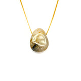 Rutile quartz necklace with silver or gold-plated chain