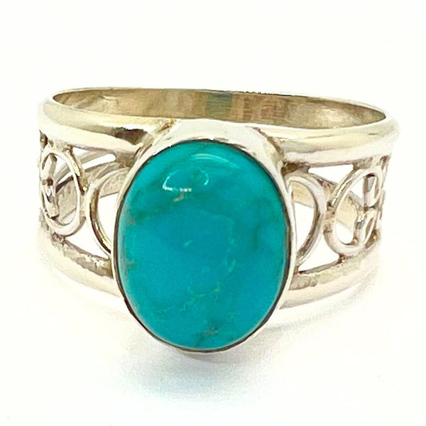 Turquoise, ring with sleeping beauty turquoise